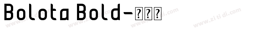Bolota Bold字体转换